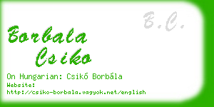 borbala csiko business card