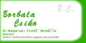 borbala csiko business card
